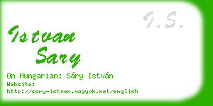 istvan sary business card